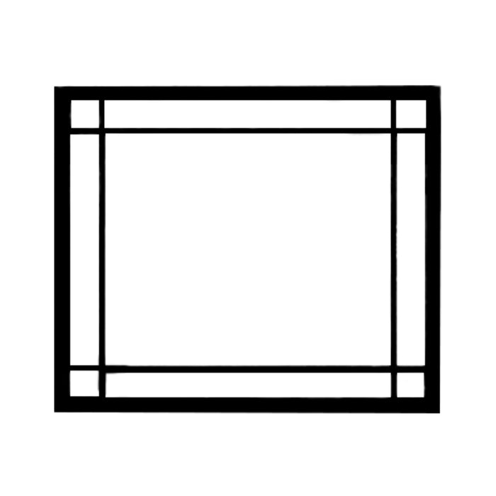 Forged Iron Inset - Rectangle - Black