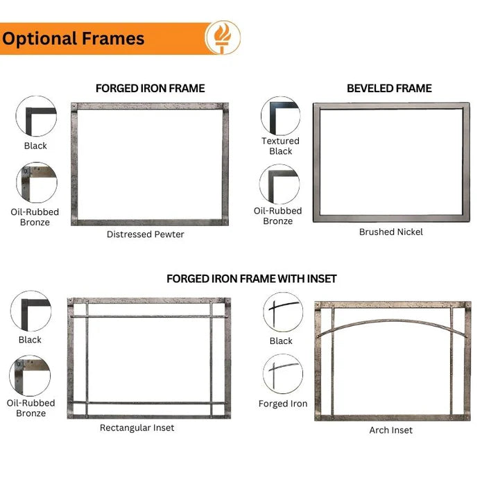 Forged Iron Fronts & Insets for Empire Rushmore Direct Vent Insert