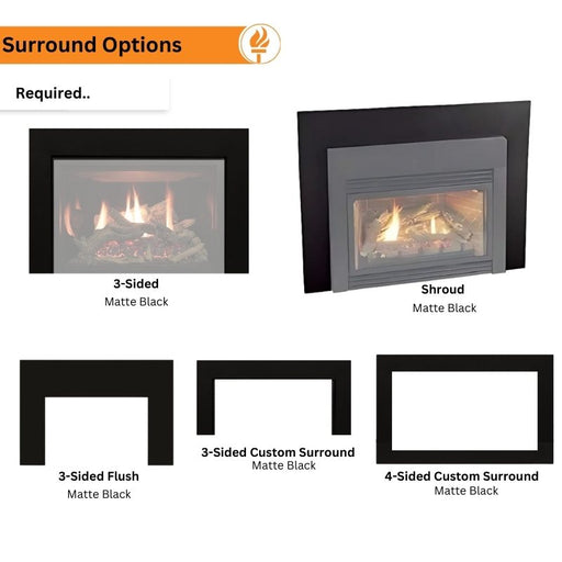 Empire Rushmore Direct Vent Gas Insert  Surround Options