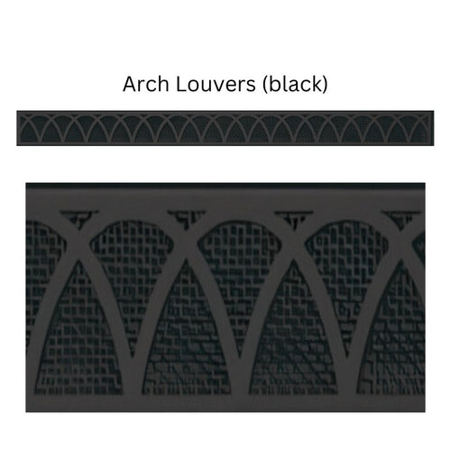 Empire Tahoe Deluxe Direct Vent Gas Fireplace Decorative Arch Louvers Black