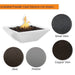 Fire Bowl Powder Coated Metal Options not shown..