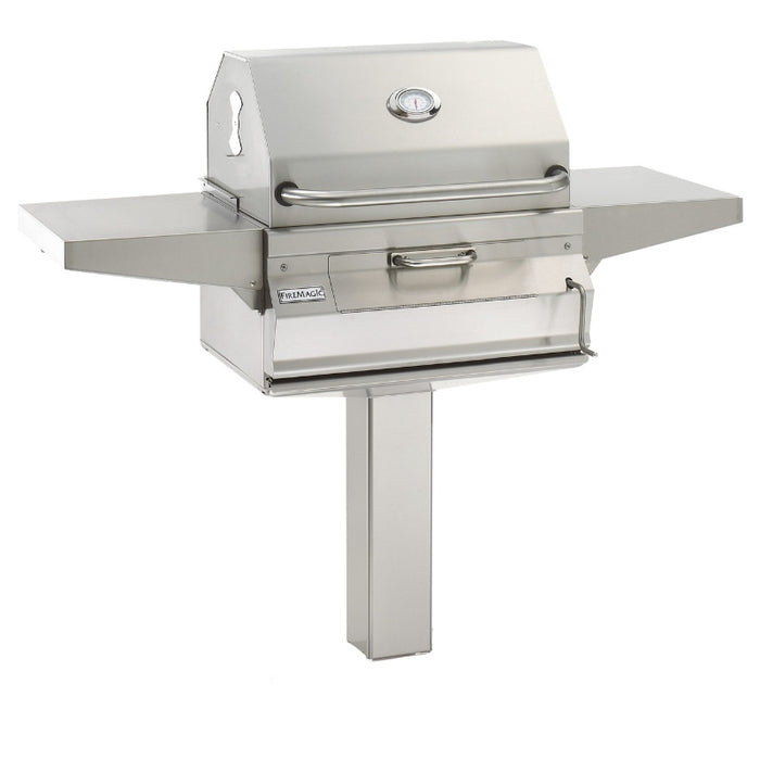 Fire Magic 24" Stainless Steel  In-Ground Post Mount Charcoal Grill