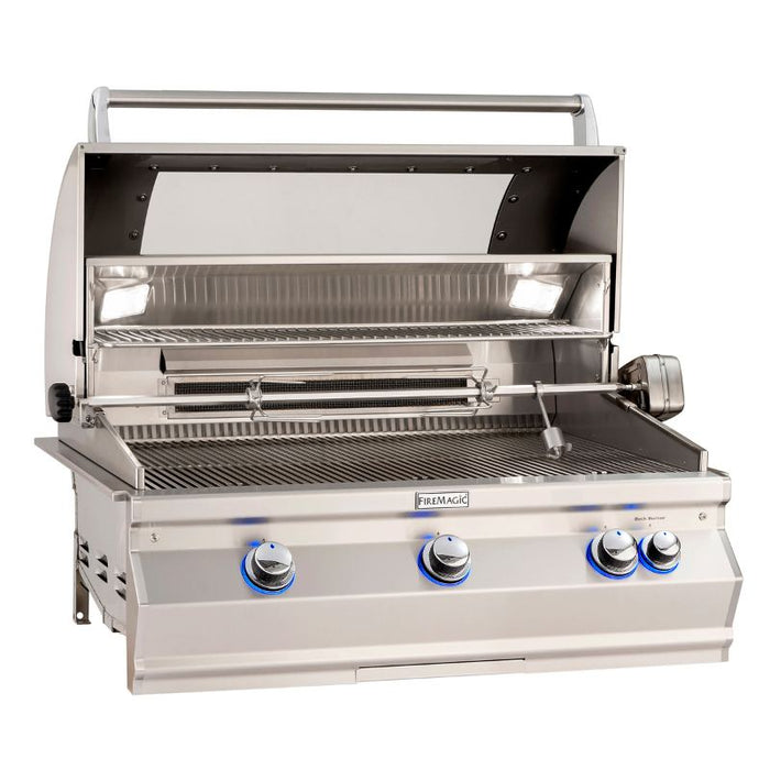 Fire Magic 36" Aurora A790i Built-In Gas Grill with Magic View Window, Backburner and Rotisserie Kit