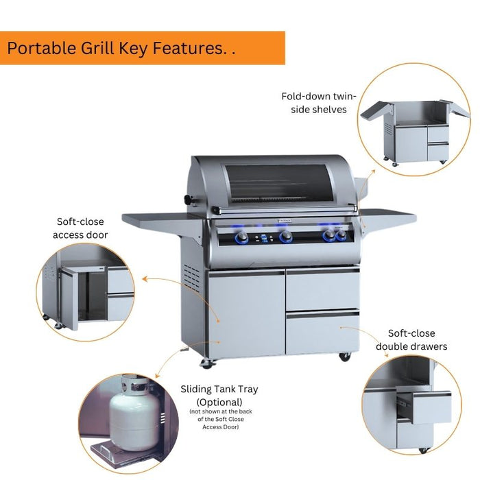 Fire Magic 36" Echelon Diamond E790i Portable Gas Grill with Digital T ...