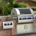 Fire Magic 36" Echelon Diamond E790i Built-In Gas Grill with Digital Thermometer Installed in a Customized Contemporary Island V2