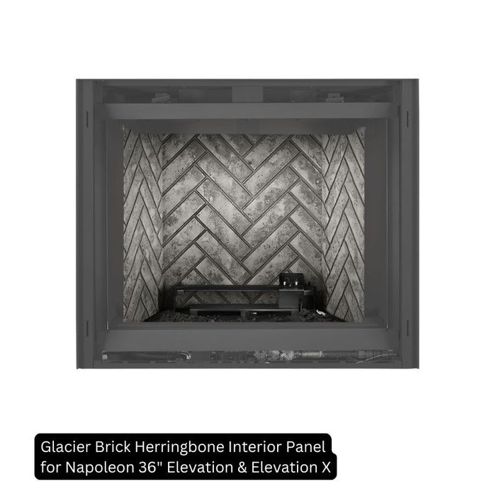 Glacier Brick Herringbone Interior Panel for Napoleon 36" Elevation & Elevation X