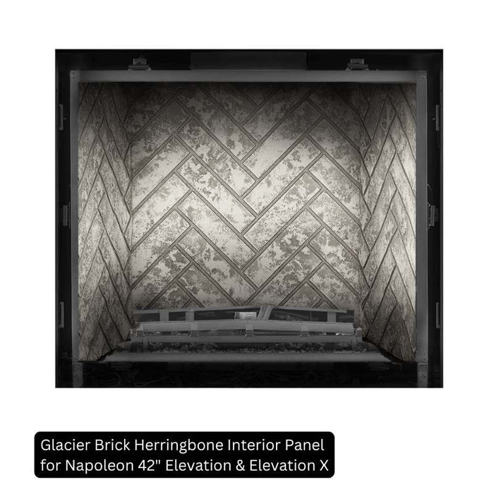 Glacier Brick Herringbone Interior Panel for Napoleon 42 Elevation & Elevation X