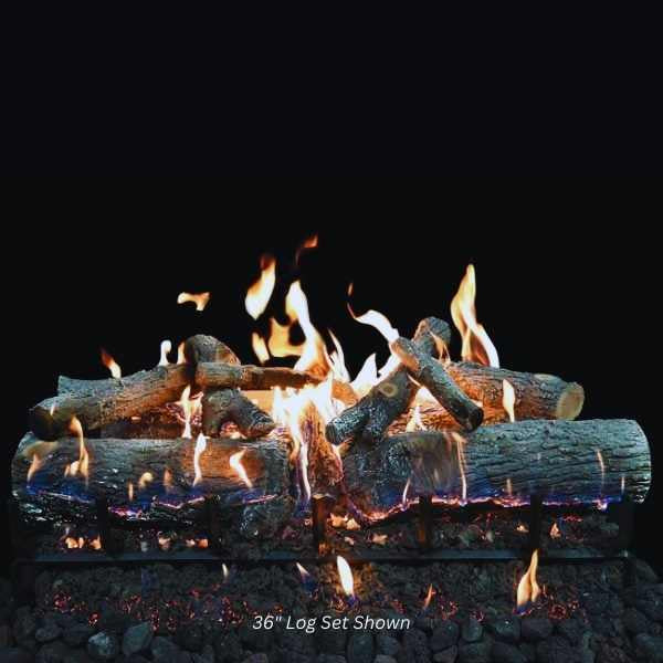 Grand Canyon GlowFire 36 inch Arizona Weathered Oak Charred Vented Gas Log Set 