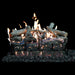 Grand Canyon Lava Burner Series GlowFire Logs Arizona Weathered Oak Charred 30 Inch in Black Background