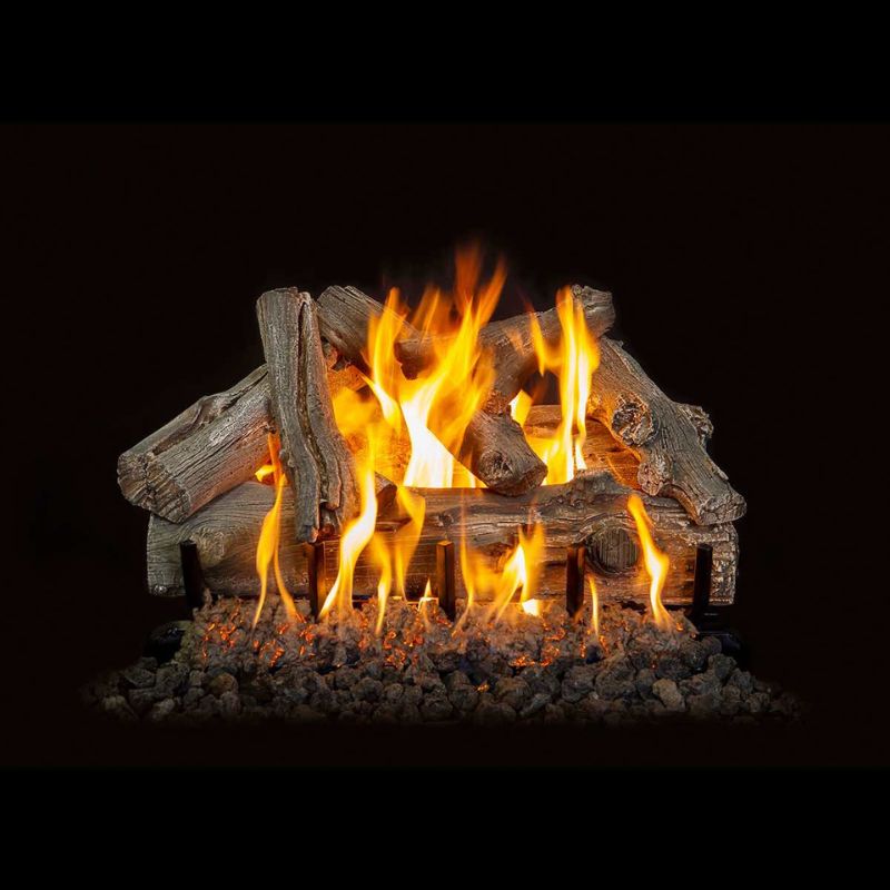 Grand Canyon Western Driftwood Vented Gas Log Set with 3 Burner — The ...