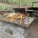 HPC Fire 14x4.5 Stainless Steel Louvered Enclosure Vents in a Linear Fire Pit with Gas Fire and Wind Guard 