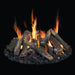 HPC Fire Arizona Weathered Oak Fire Pit Logs for Fire Pits Installed in Round Fire Pit with Lava Rock 