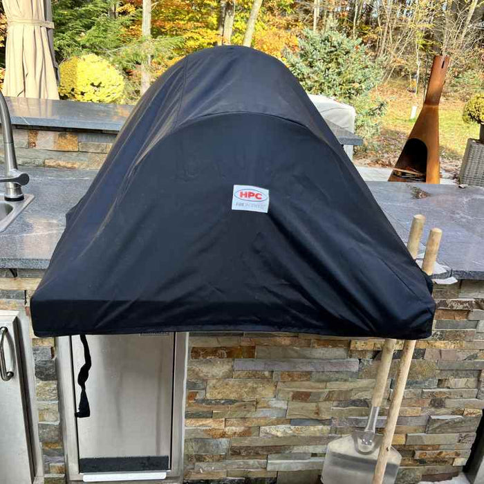 HPC Fire Cover for Outdoor Pizza Oven Villa Series Made of Black Vinyl