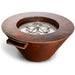 HPC Fire Mesa Hammered Copper Gas Fire and Water Bowl Standard