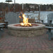 HPC Fire Round Bowl Fire Pit Burner Insert Installed in Pondside Area and with Lava Rock