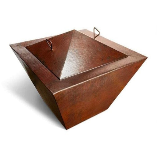 HPC Fire Sedona Hammered Copper Square Fire Pit Cover Scaled