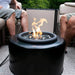 HPC Fire Sport Pit Portable Gas Fire Pit  SPORTPIT20 Black Glass Yellow Flame Outdoor Chill