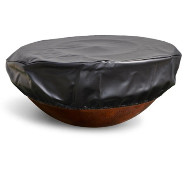 HPC Fire Tempe Hammered Copper Gas Fire and Water Bowl with Vinyl Cover