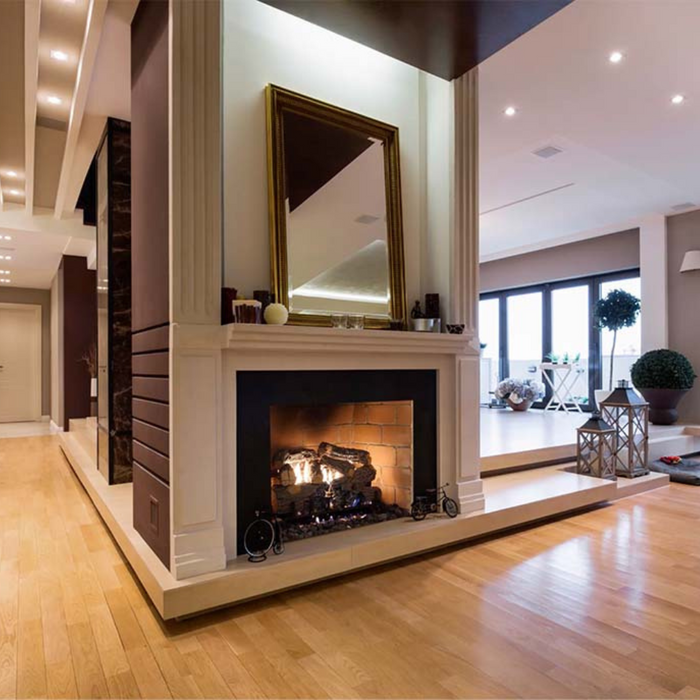 Isokern Bvetto B-Vent Fireplace Placed in the House Lobby 