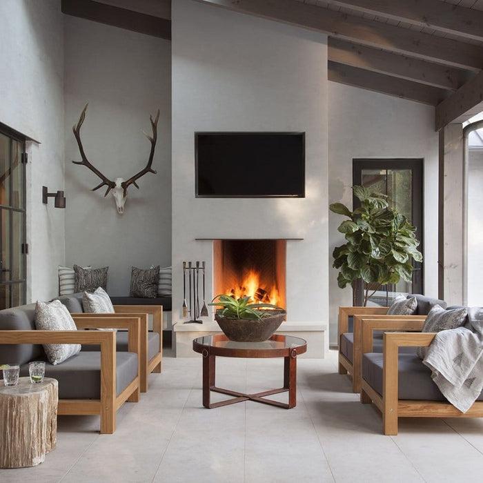 Isokern Magnum Fireplace Placed in Hearth Room