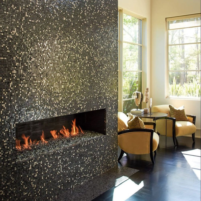 Isokern Maximus Linear Fireplace Installed in Cozy Corner