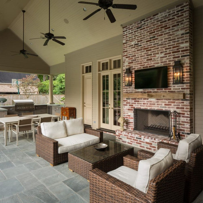 Isokern Standard Fireplace Installed with Customized wall in Alfresco Lounge