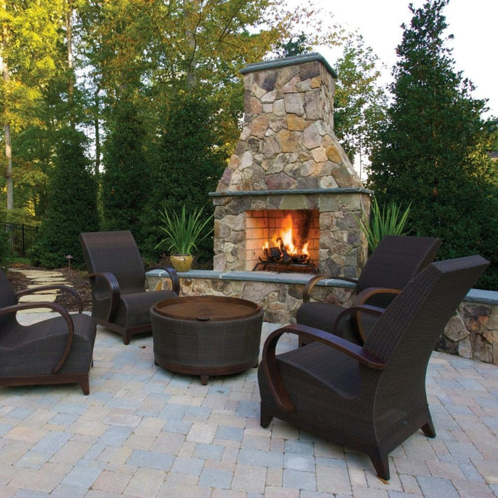 Isokern Standard Fireplace Placed in Backyard Gathering Space