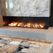 Isokern Xcelux Firebox Set into a Customized Wall in Living Room