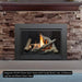 Kingsman IDV44 Direct Vent Insert with Fluted Brick Liner, Driftwood Log Set and Black Clean View