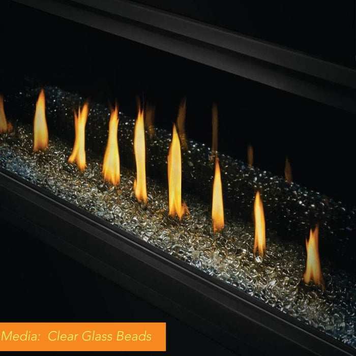 LV38N-1  Napoleon Vector Linear Fire Place Detail Media Clear Glass Beads
