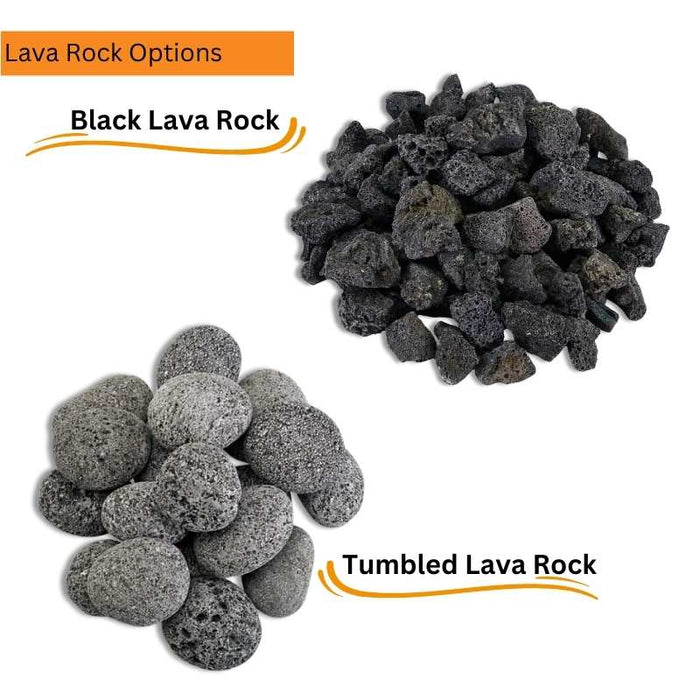 Lava Rock Options Black and Tumbled