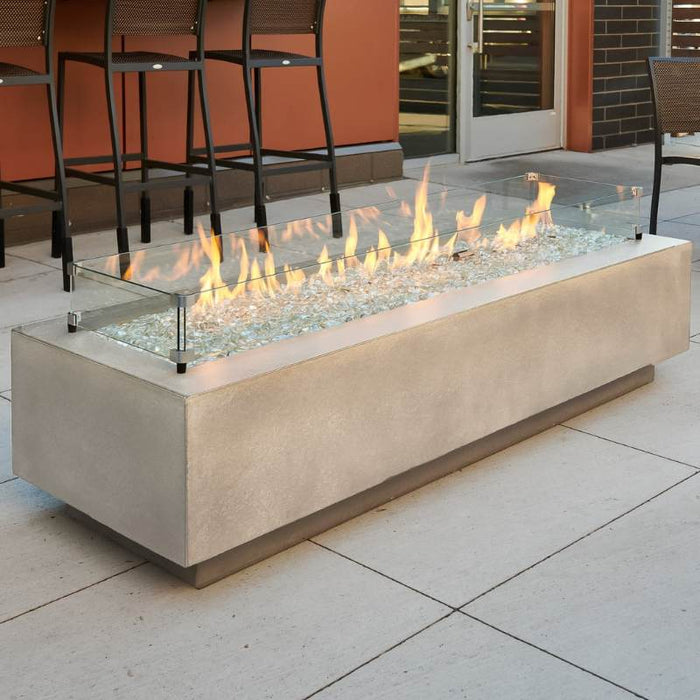 Linear Glass Wind Guard for Cove 72" Linear Gas Fire Pit Table