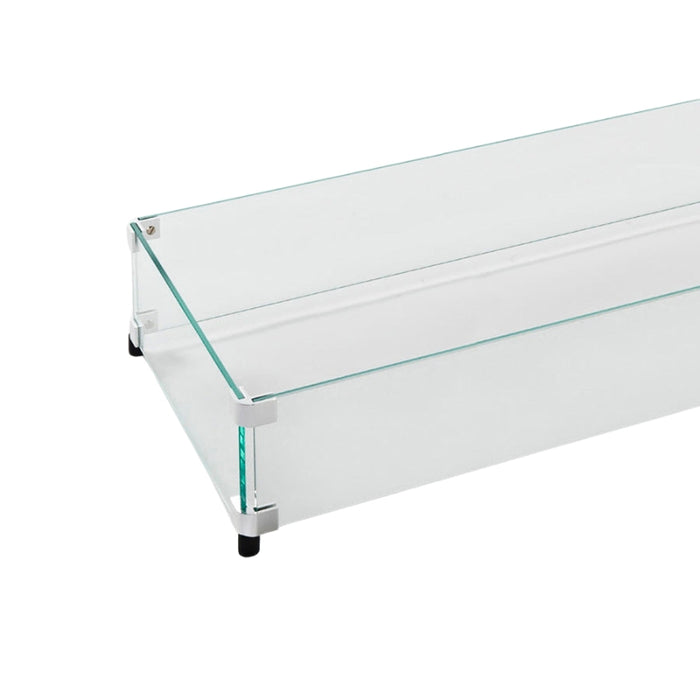 Linear Glass Wind Guards Rubber Feet for Anti-Slip