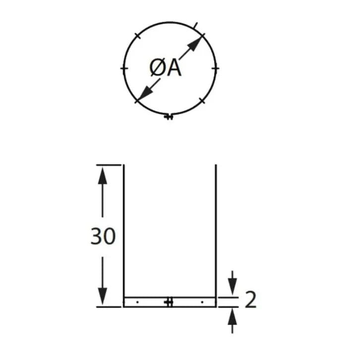 Majestic 14" Dura Vent DuraChimney ll Elbow Strap
