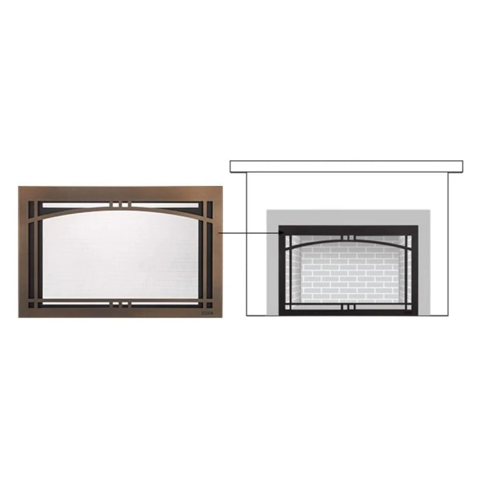 Contemporary Arch 35" Screen Front - New Bronze