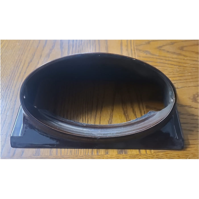 Majestic 8" Majolica Brown Oval Flue Collar