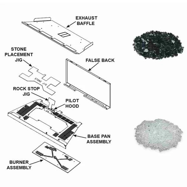 Contemporary Conversion Kit for Majestic Ruby 30"Direct Vent Gas Insert