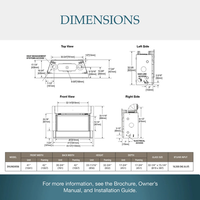 Majestic Linear 36" Direct Vent Fireplace with IntelliFire