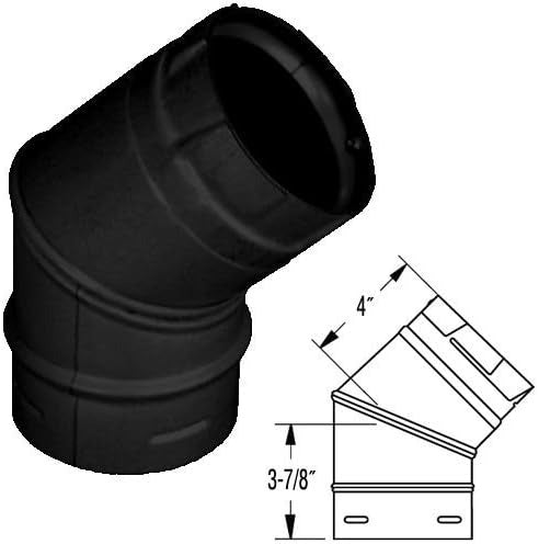 Majestic PelletVent Pro 3" 45 Degree Elbow (Black)