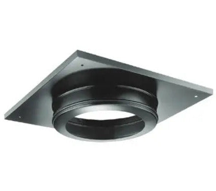 Majestic PelletVent Pro 3" - 4" Black Ceiling Support/Wall Thimble Cover