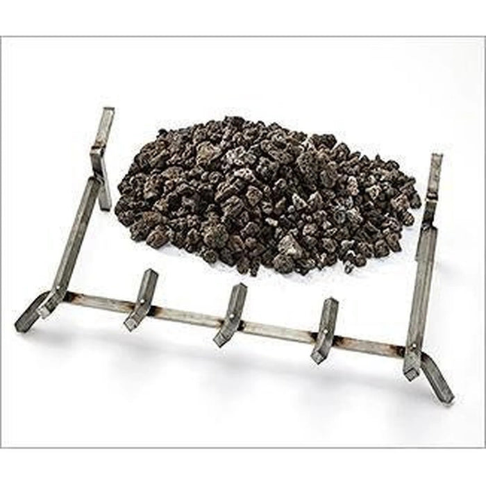 Stainless Steel Grate With Lava Rock