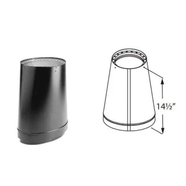 Majestic Vermont Castings 6" Majolica Brown Oval to Round Adapter