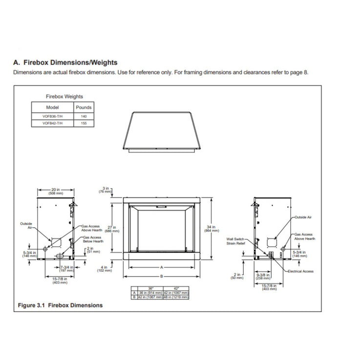 Majestic Vesper 36" Outdoor Vent Free Gas Fireplace