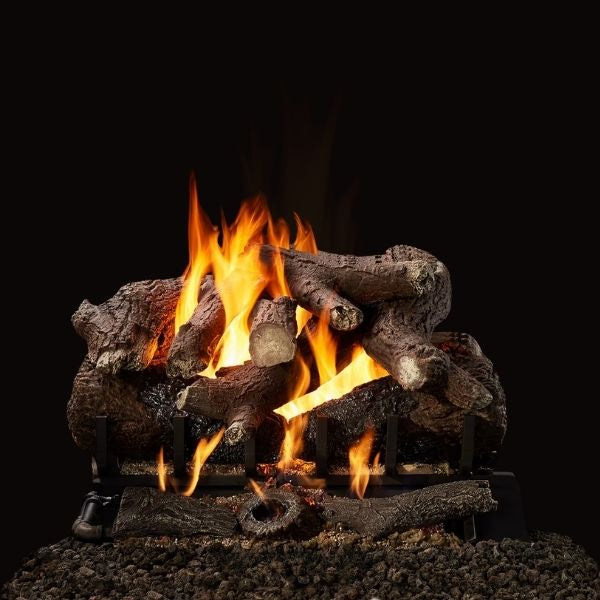 Majestic 2-Tier Heritage Oak Vented Gas Log Set — The Torch Guys