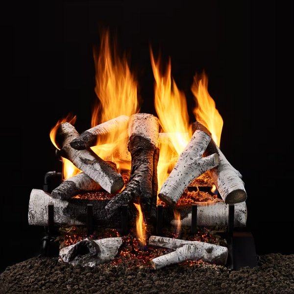 Majestic 3-Tier Grand Birch Vented Gas Log Set