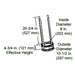 Majestic 6 Flue Support Section for SL300 Series Wood Burning Pipe | SL3