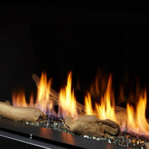 Majestic Echelon II 60 Linear Direct Vent Gas Fireplace Log set Yellow Flame Scaled
