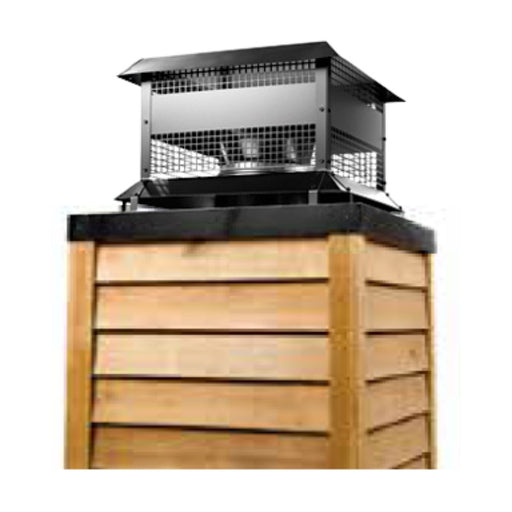 Majestic Square Termination Cap for SL300 Series Wood Burning Pipe | ST375