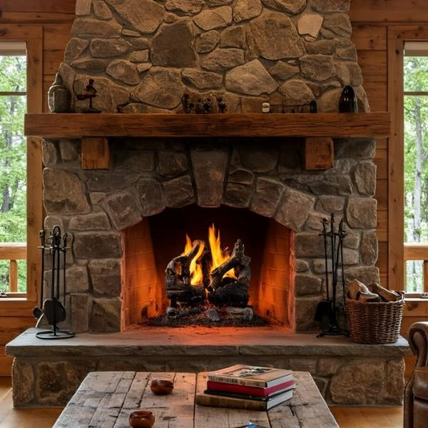 Majestic 3-Tier Grand Oaks Outdoor Vented Gas Log Set 