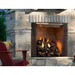 Majestic Castlewood 42" Outdoor Wood Burning Fireplace Installed in Backyard Garden Hangout Spot
